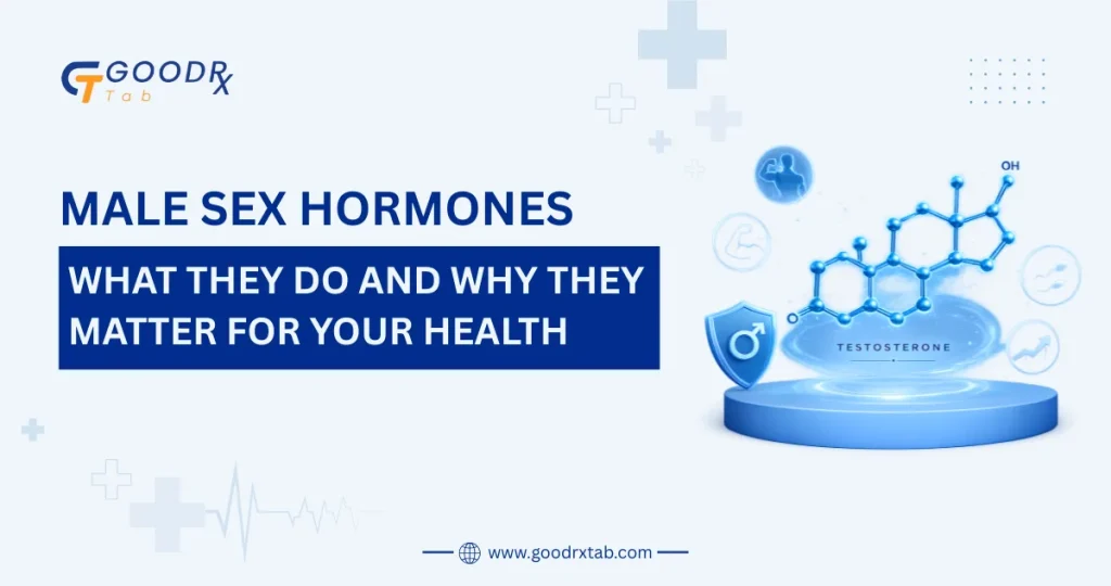 Male sex hormone testosterone guide explaining hormone functions normal levels benefits low testosterone symptoms and men's health information