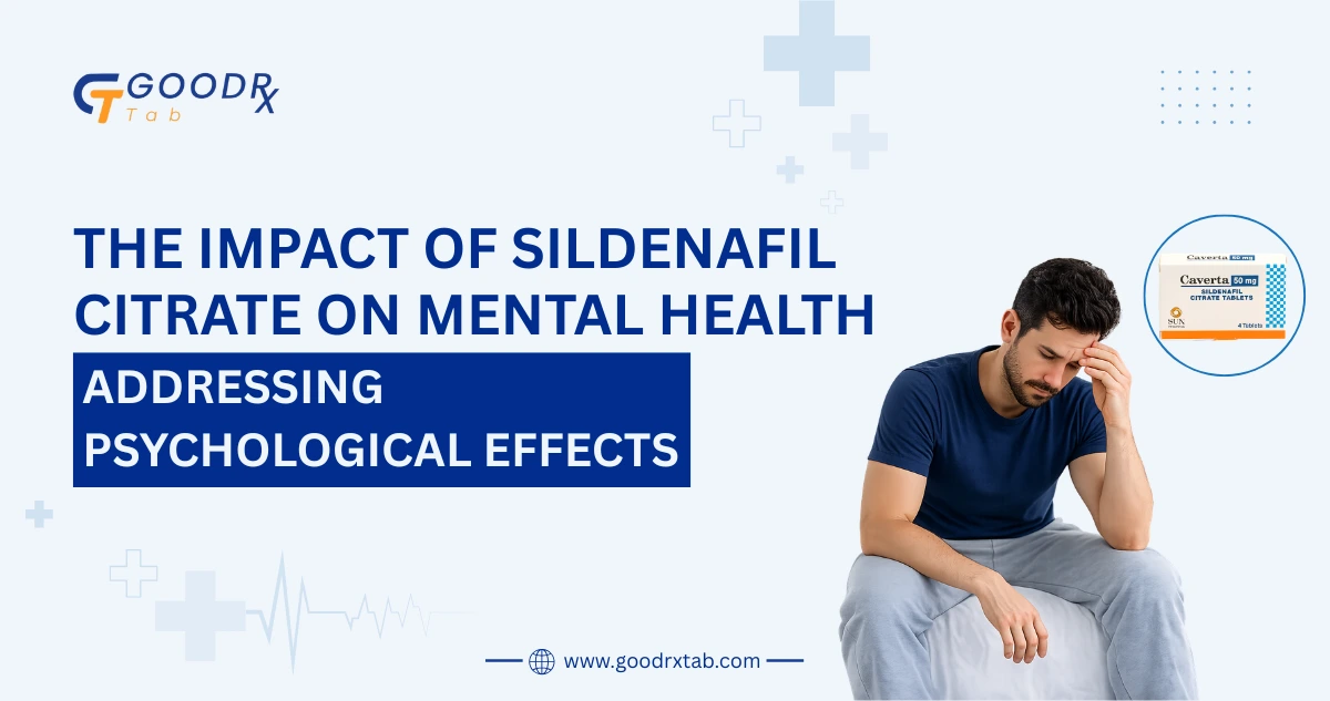 The Impact of Sildenafil Citrate on Mental Health: Addressing Psychological Effects 2 Illustration showing a man experiencing emotional stress and anxiety while learning about the psychological effects of Sildenafil Citrate, highlighting mental health, confidence, erectile dysfunction treatment, and emotional well-being.