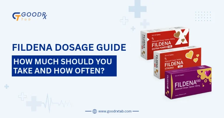 Fildena dosage guide showing how much to take and how often